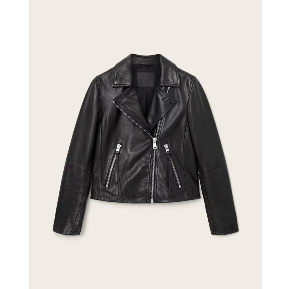 AllSaints Dalby Leather Biker Jacket - Picture 9 of 10